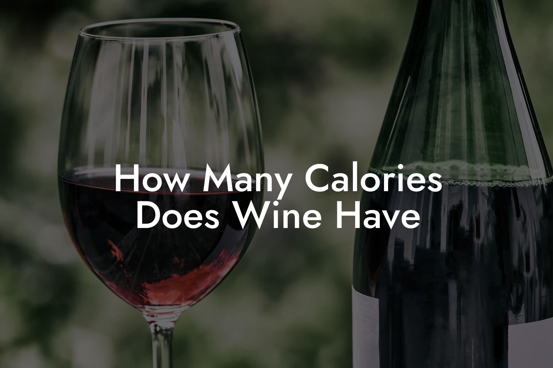 How Many Calories Does Wine Have
