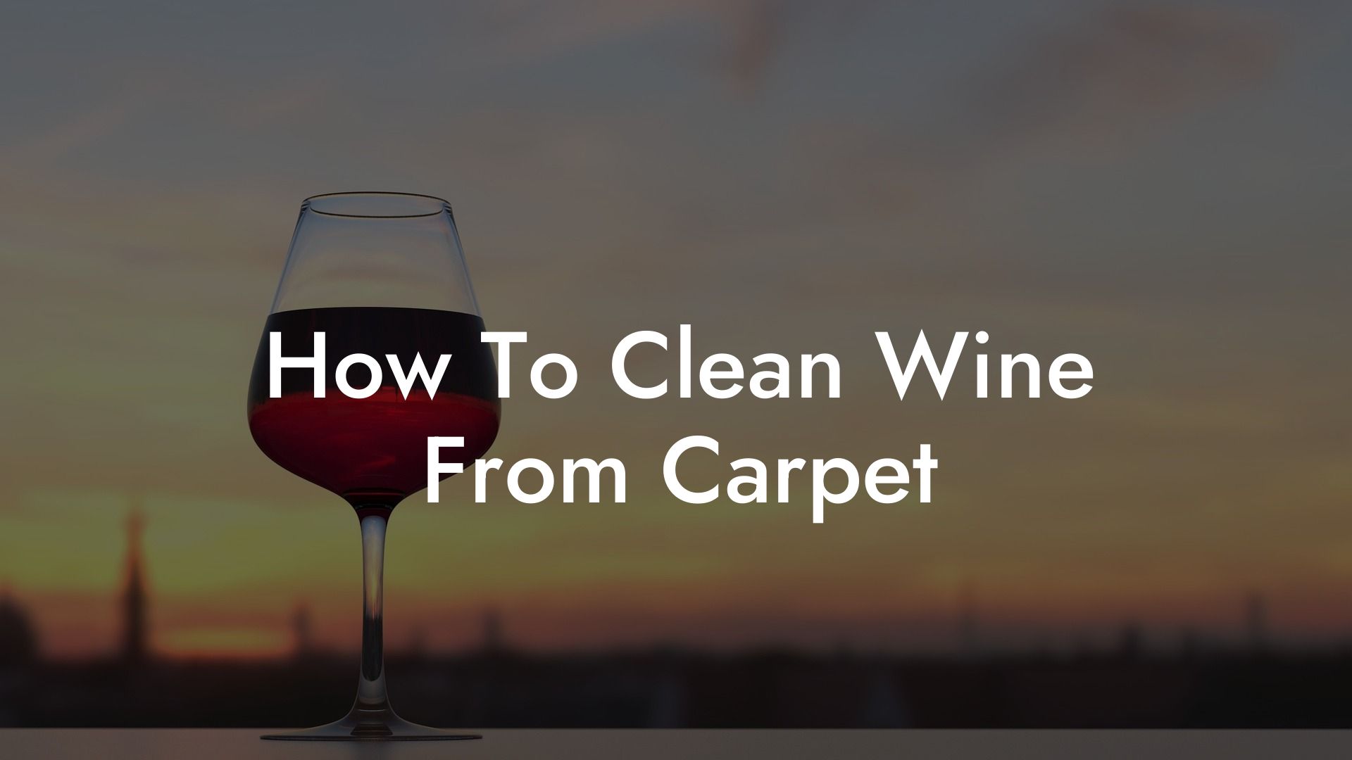 How To Clean Wine From Carpet