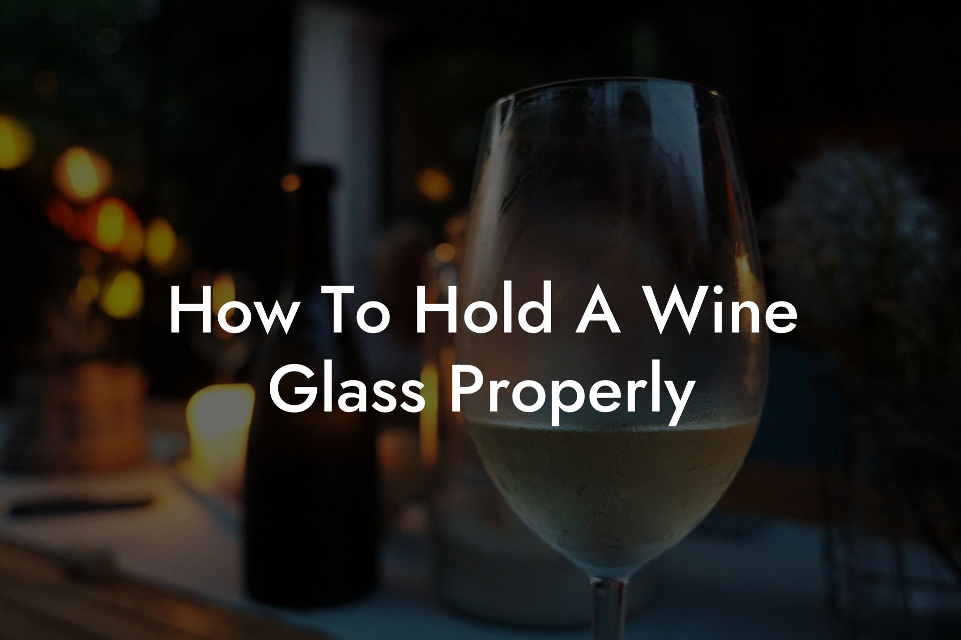 How To Hold A Wine Glass Properly