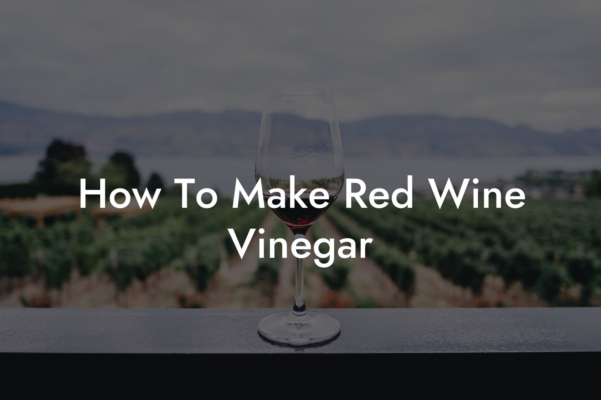 How To Make Red Wine Vinegar