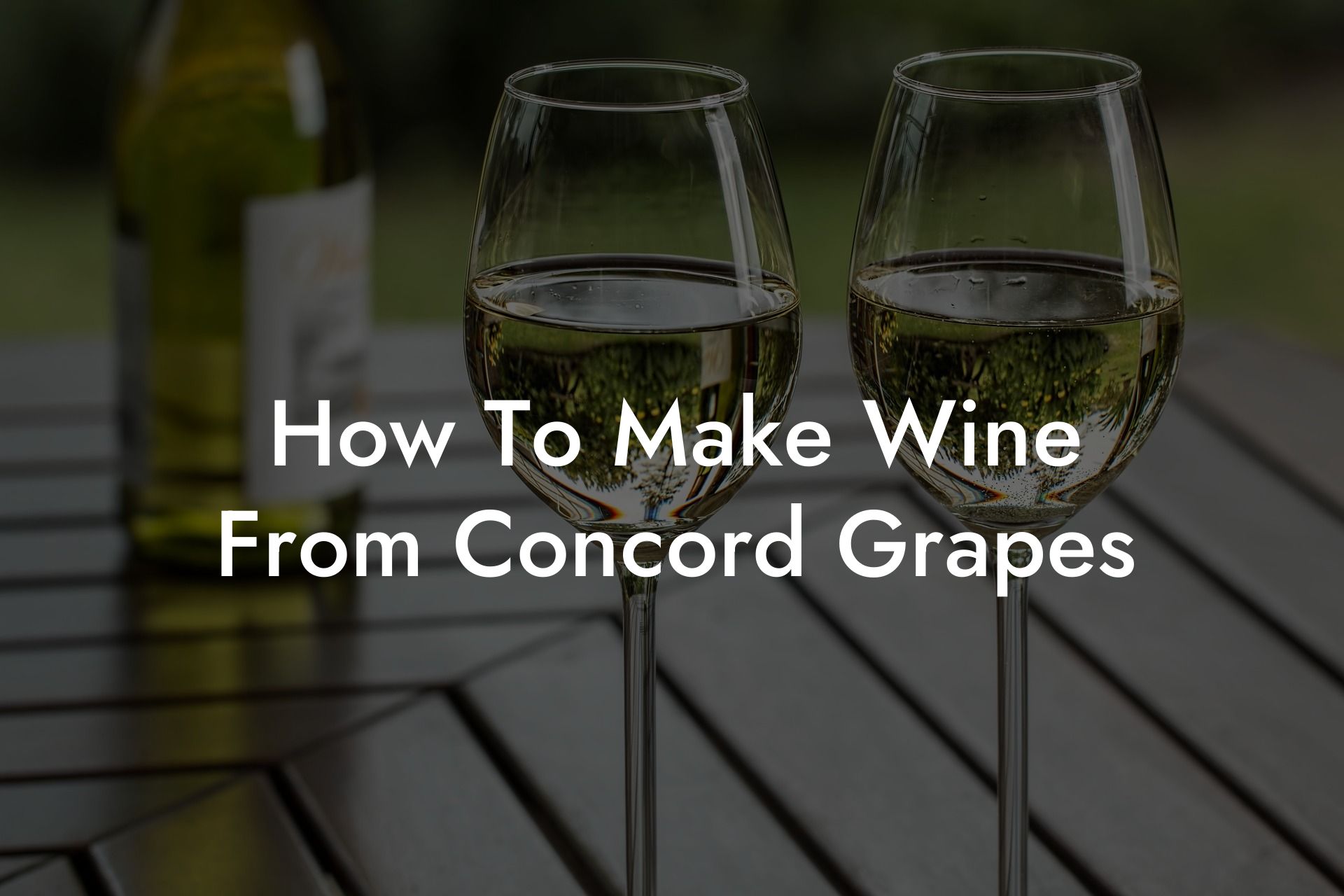 How To Make Wine From Concord Grapes