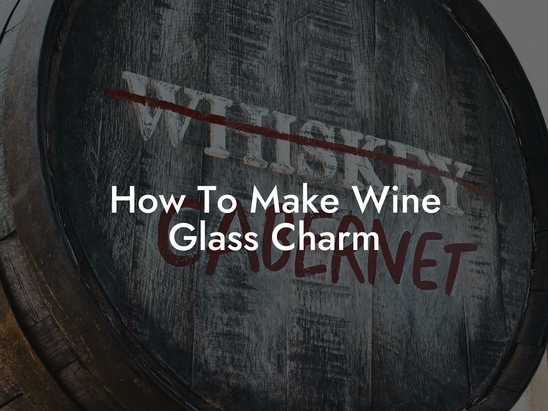 How To Make Wine Glass Charm