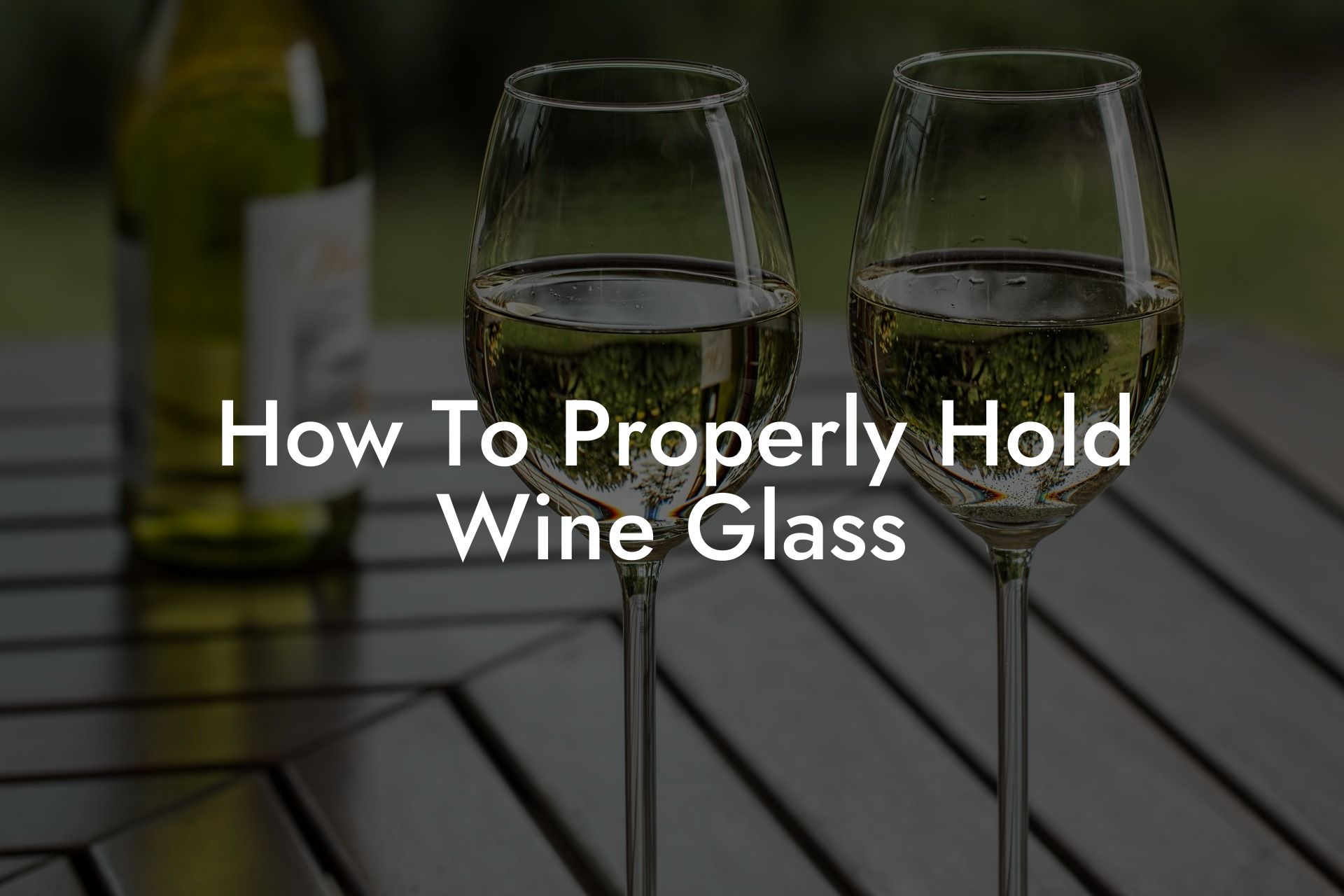 How To Properly Hold Wine Glass