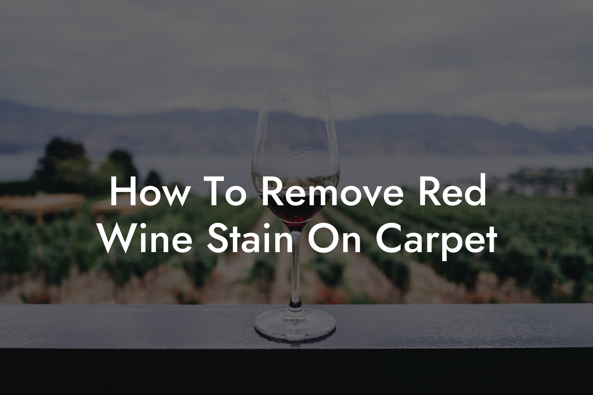 How To Remove Red Wine Stain On Carpet