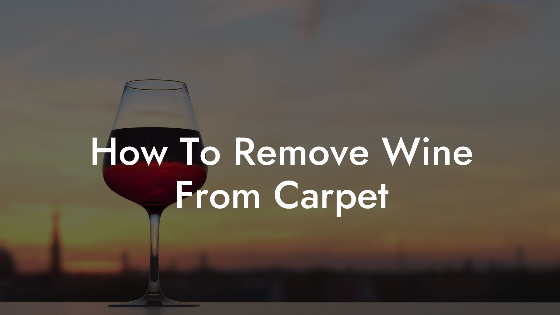 How To Remove Wine From Carpet