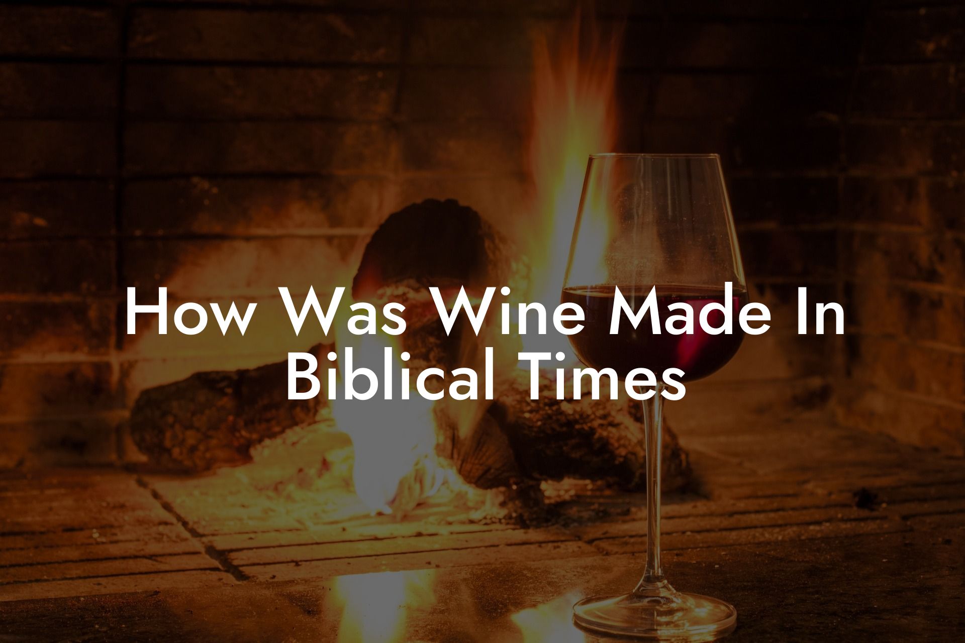 How Was Wine Made In Biblical Times