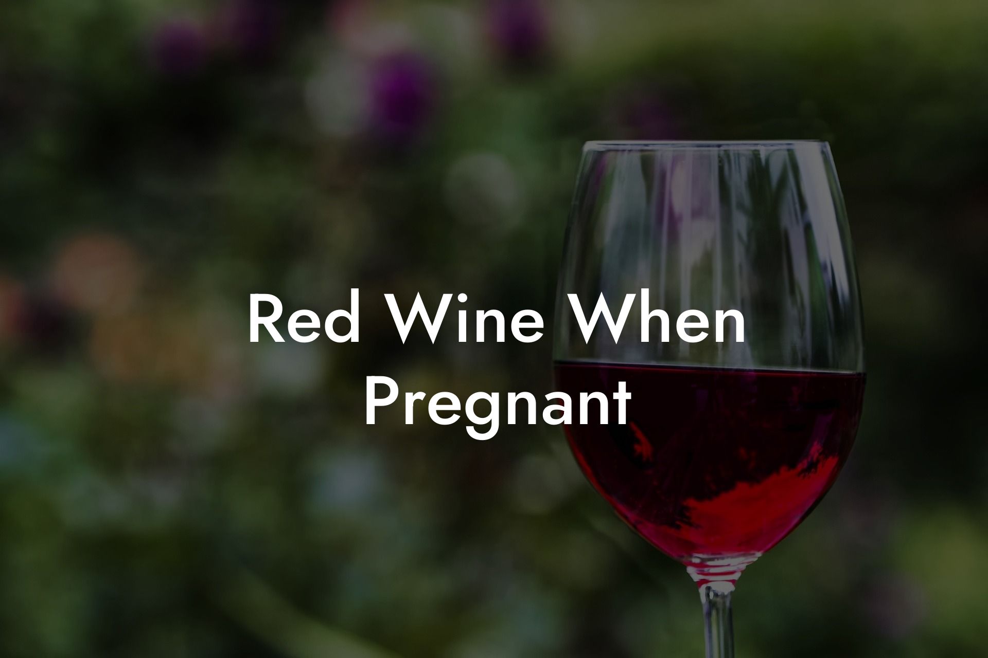 Red Wine When Pregnant