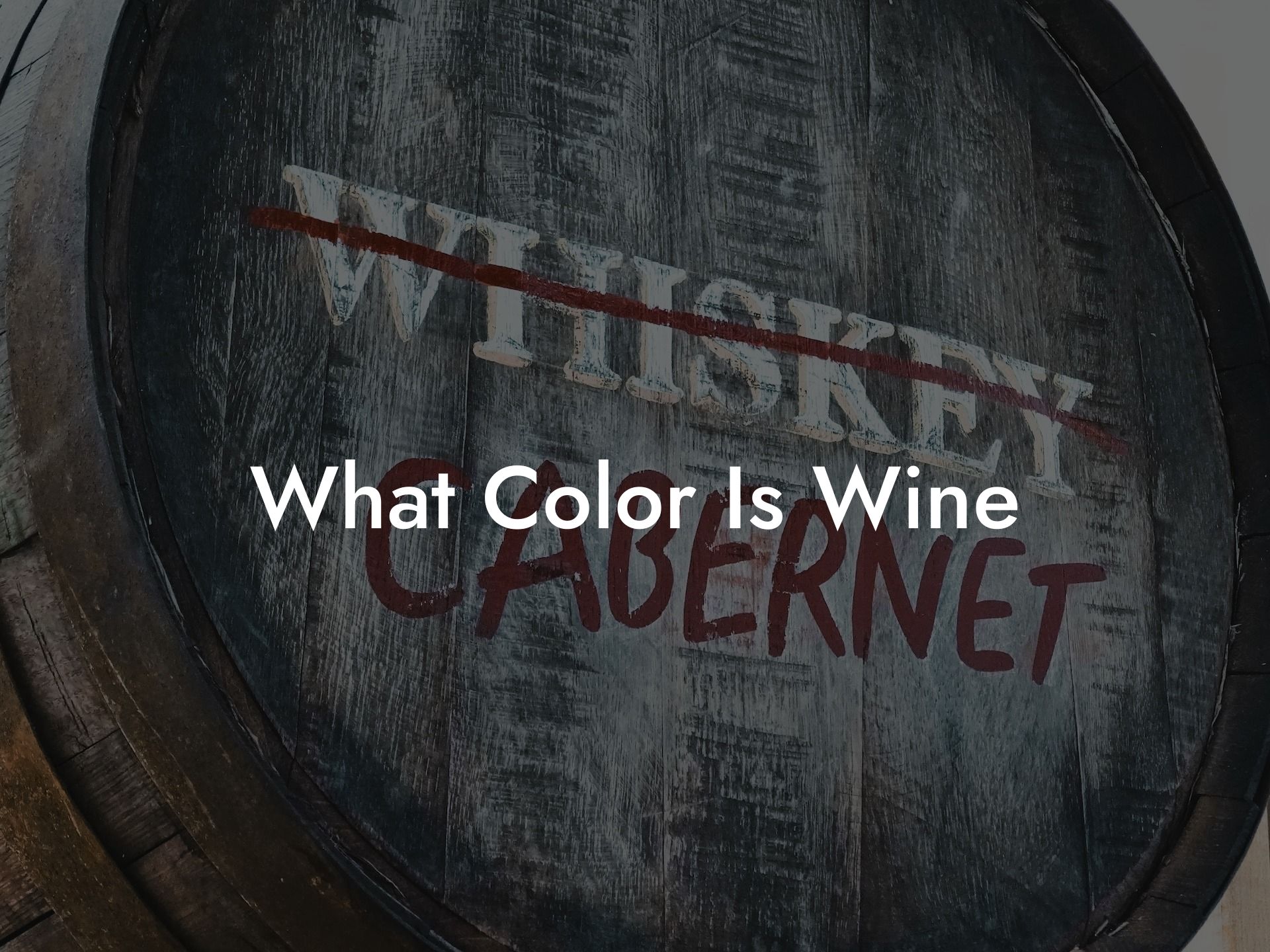 What Color Is Wine