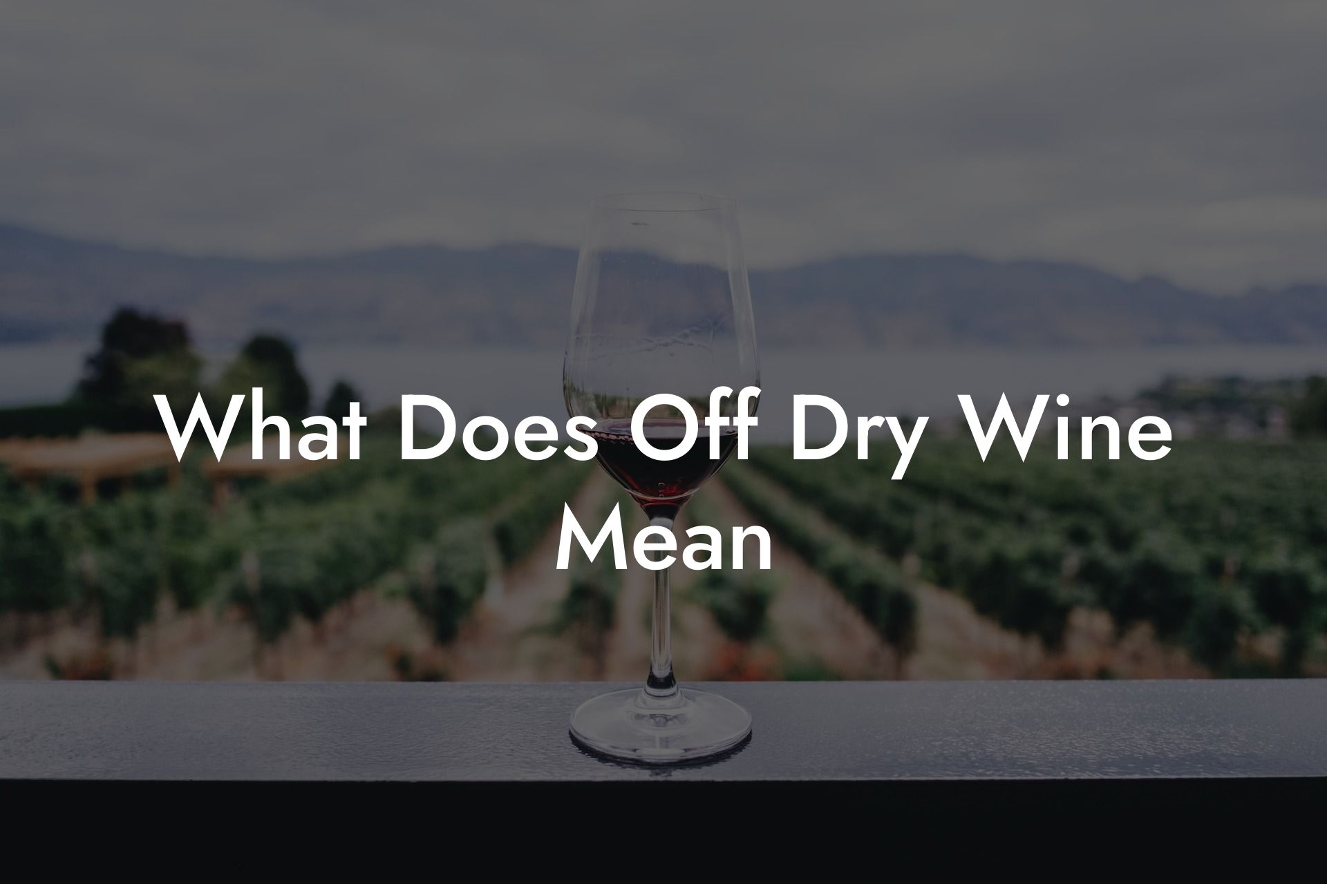 What Does Off Dry Wine Mean