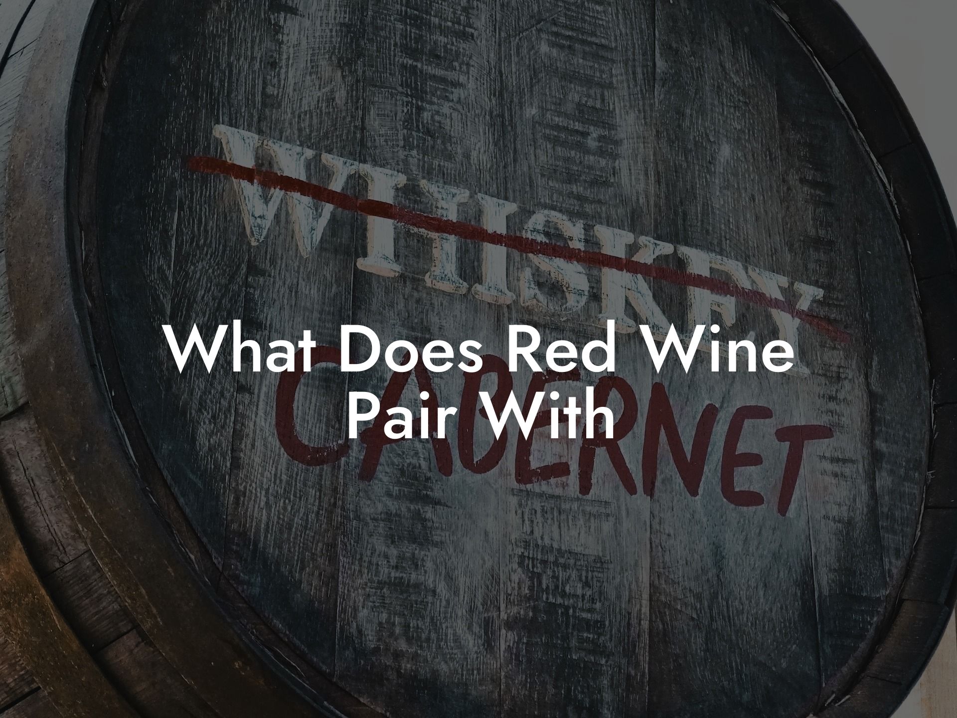 What Does Red Wine Pair With