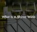 What Is A Shiraz Wine