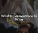 What Is Fermentation In Wine