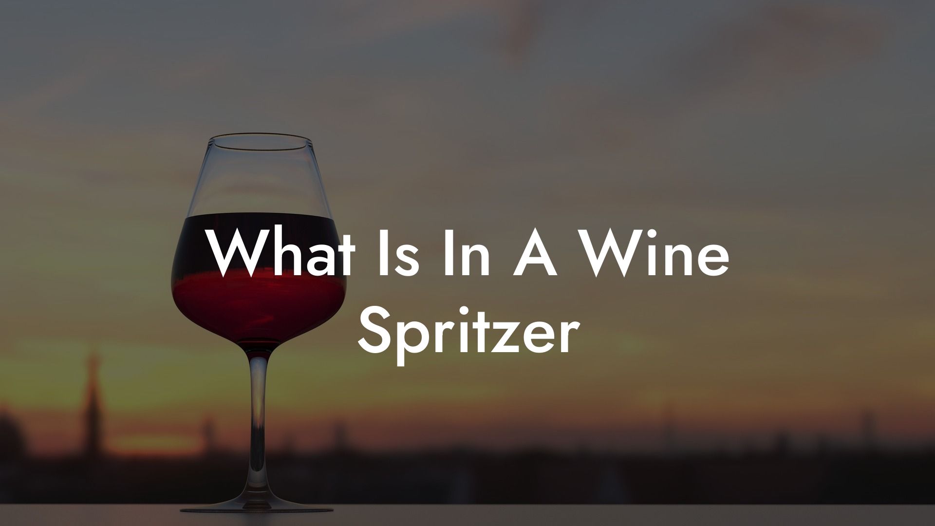 What Is In A Wine Spritzer