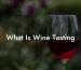 What Is Wine Tasting