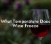 What Temperature Does Wine Freeze