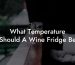 What Temperature Should A Wine Fridge Be